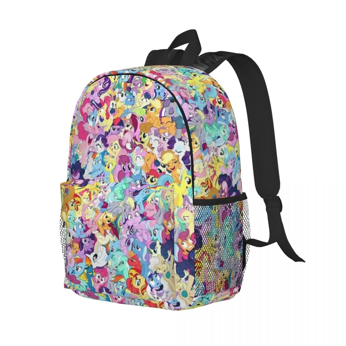 Everypony Mess Printed Lightweight Casual Schoolbag For School, Outdoor, Shopping, Office 15inch