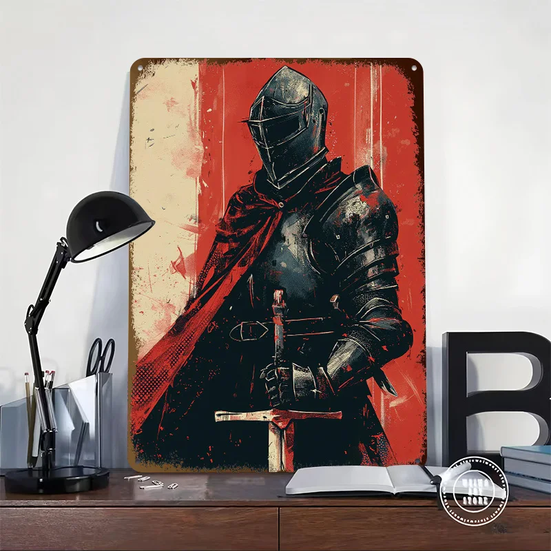 Epic Medieval Knight 2 Metal Poster Perfect Gift for Fans Lovers Customized Wall Art Metal Sign for Decoration Bedroom House