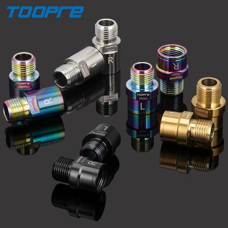 TOOPRE 1 pair 16mm 20mm Mountain Road Bike Pedal Extender Extension Pedal Axis Crank Accessories for Bicycle Pedal Extension