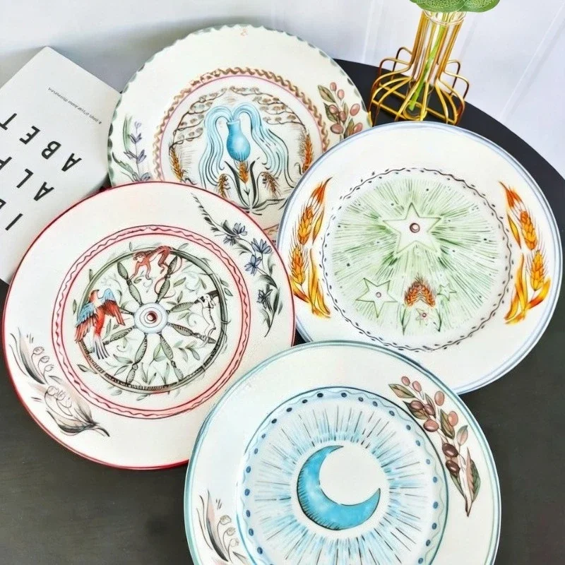 Creative Ceramic Steak Plate Set Combination Household Hand-Painted Style Western Food Star Series Plate