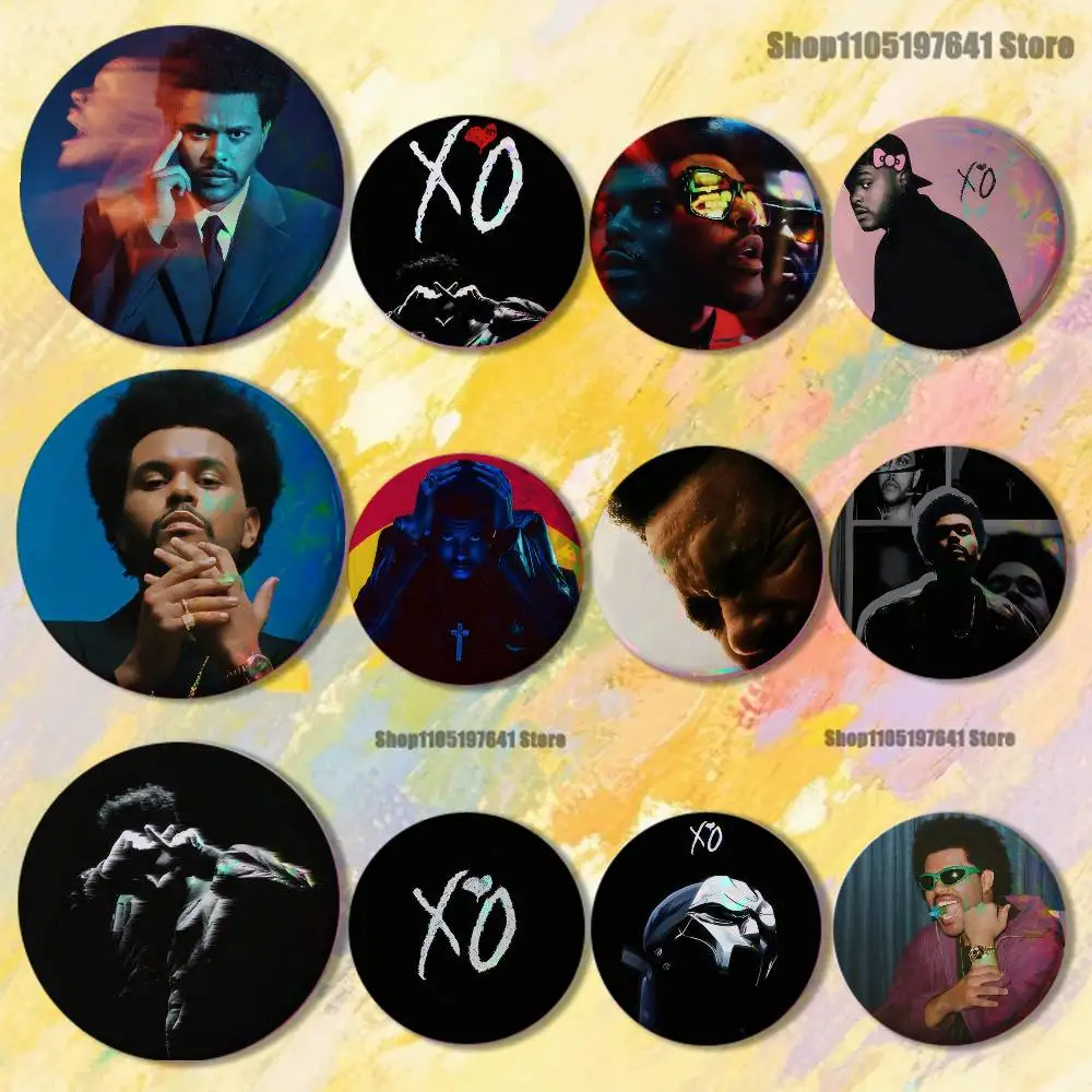 

The W-Weeknd XO Singer Badges Button Round Creative Pin Brooch Badge Bag Decor Accessories Fans Collect Friends Gifts