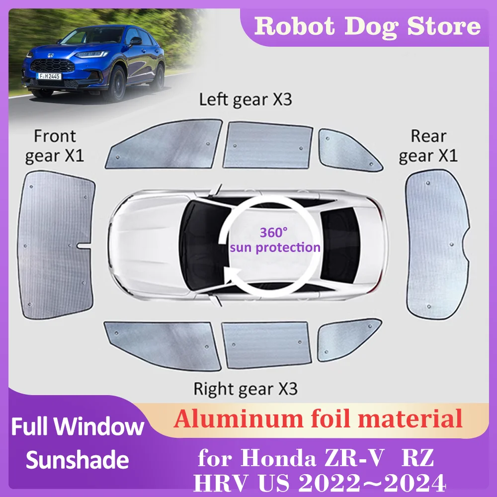 

Солнцезащитные очки с полным покрытием для Honda ZRV ZR-V RZ HRV US 2022 ~ 2024 2023, козырек для боковых окон автомобиля, коврик для лобового стекла, солнцезащитные шторы, аксессуары