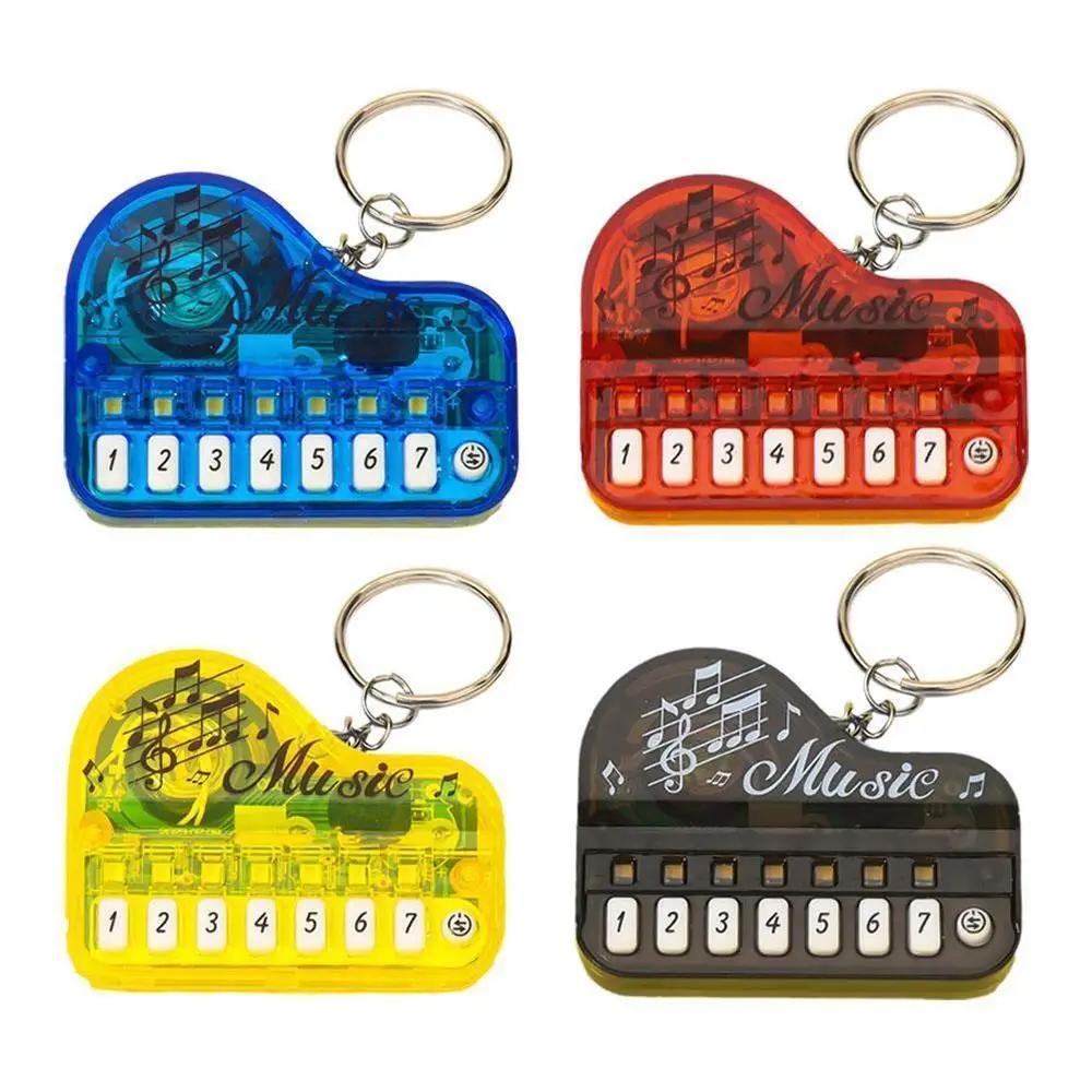 Портативный музыкальный инструмент, игрушка, детские игрушки, мини электронная клавиатура Keychai, прозрачная Подвеска для пианино для детей