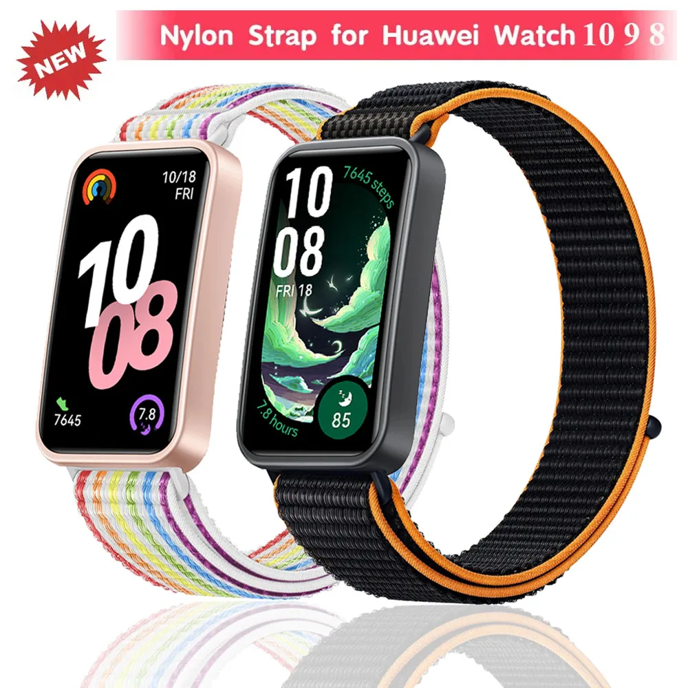 

Nylon Loop Strap For Huawei Band 10 Strap breathable Replaceable Wristband for Huawei Band 10 8 9 Smart Watch Accessories Belt
