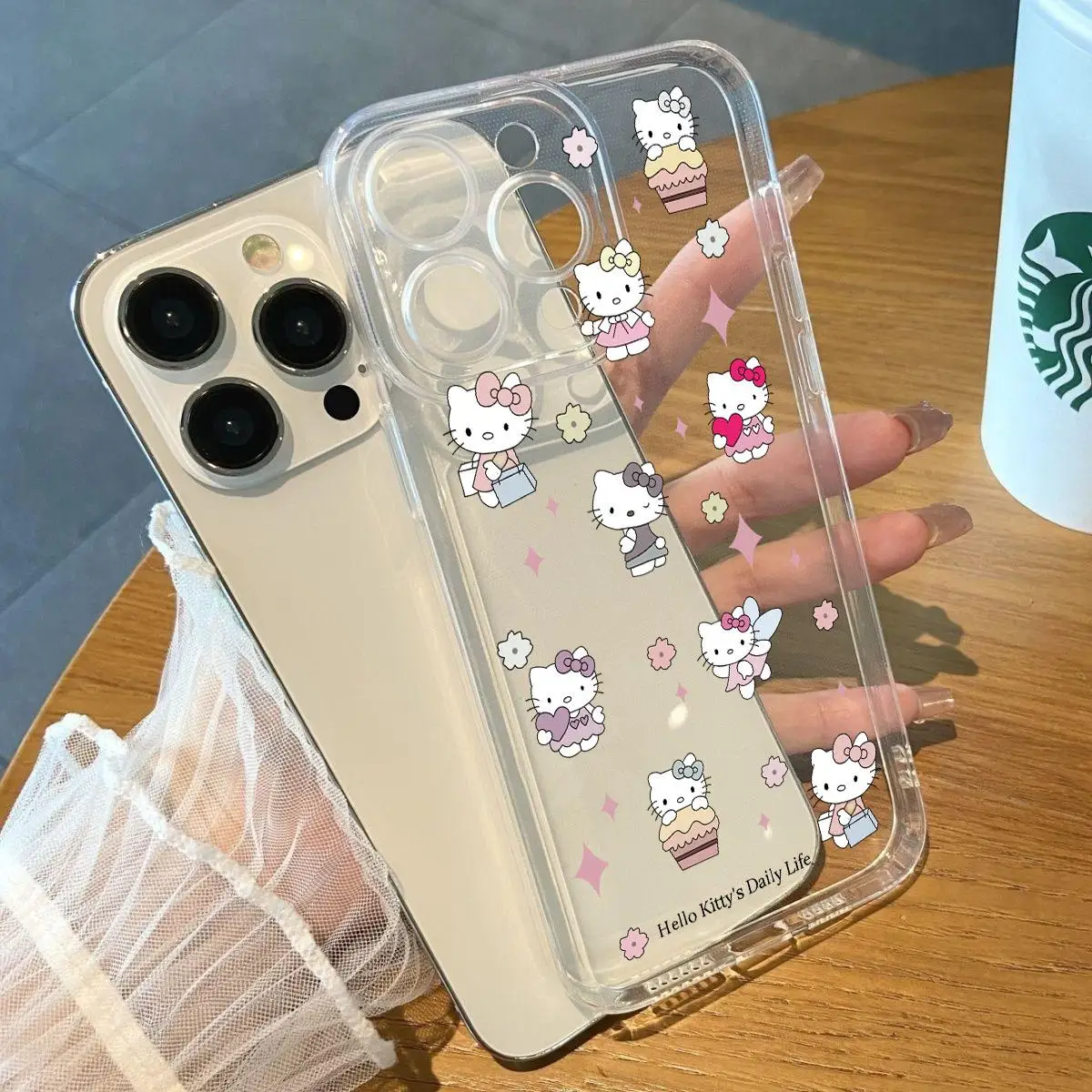 Sanrio Hello Kitty Bow Case For Xiaomi Redmi Note 13 Pro 12 11 10 Plus 14C 13C 12C 9A  cover Silicone Funda  Soft Transparent