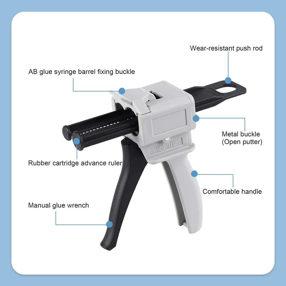 Denspay ทันตกรรม Impression ผสม Dispensing 4:1/10:1 ยางซิลิโคน Dispenser ปืน Universal Dispensing Gun เครื่องมือทันตแพทย์