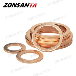 DIN7603 Boat Red Brass Copper Crush Sealing Washer M5 M6 M8 M10 M12 M14 M16 M18 M20 M22 M24 Flat Seal Gasket Ring