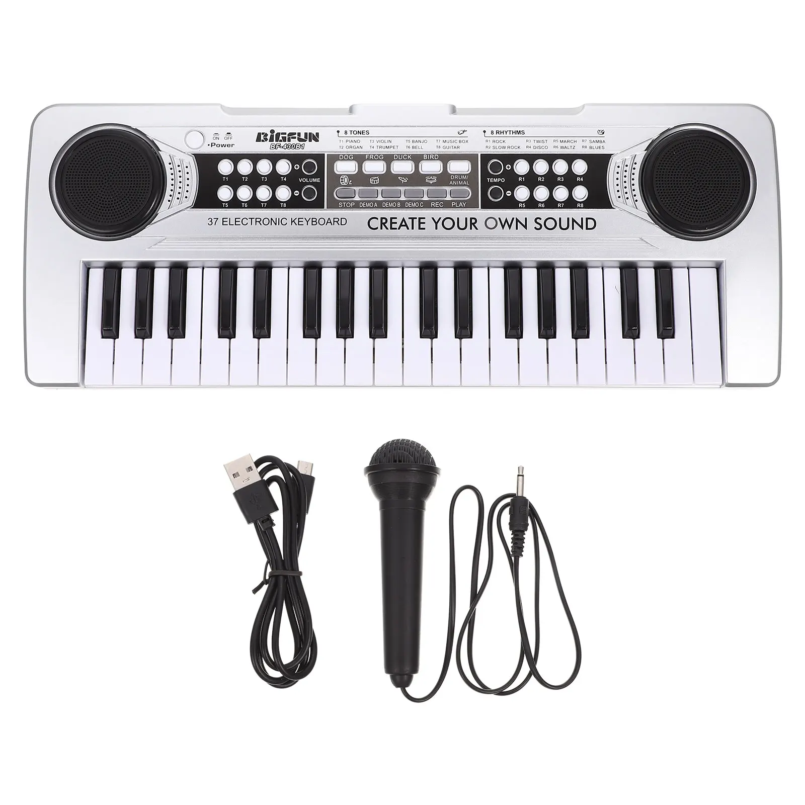 لعبة لوحة المفاتيح الإلكترونية لعبة البيانو متعددة الأغراض 37 مفتاحًا من البلاستيك للأطفال آلة موسيقية هدية اللعب