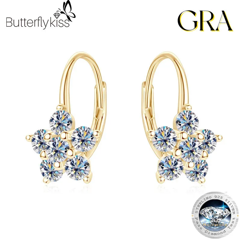 

Серьги-кольца Butterflykiss 3 мм с муассанитом, белое золото, стерлинговое серебро S925, серьги-кольца для женщин и девочек, блестящие великолепные ювелирные изделия
