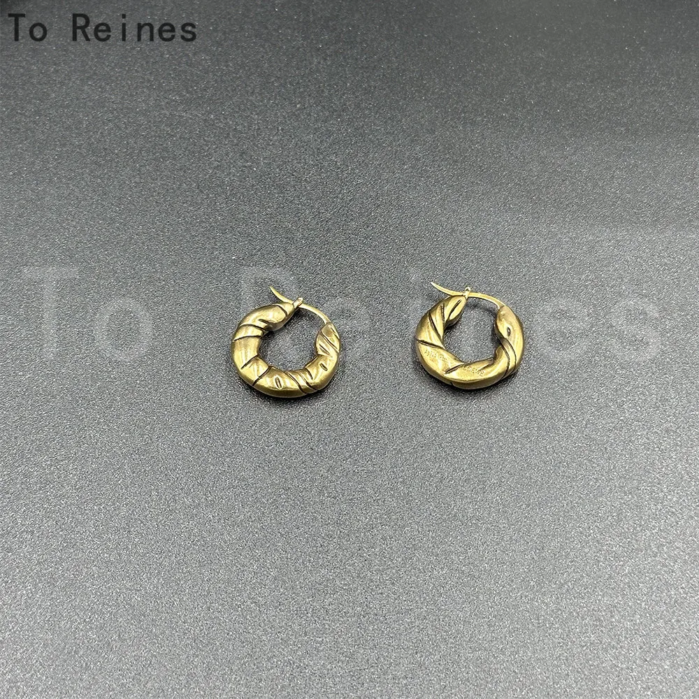 To Reines Fashion Korean Style Metal Elegant Round Earring Woman 2023 New Vintage Geometric Individuality Earrings Jewelry Gift