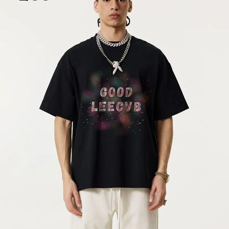 Camiseta À Manches Courtes Pour Hommes Américains À La Mode 2025 Nouveau Coton Imprimé Été Ample Pour Hommes Et Femmes