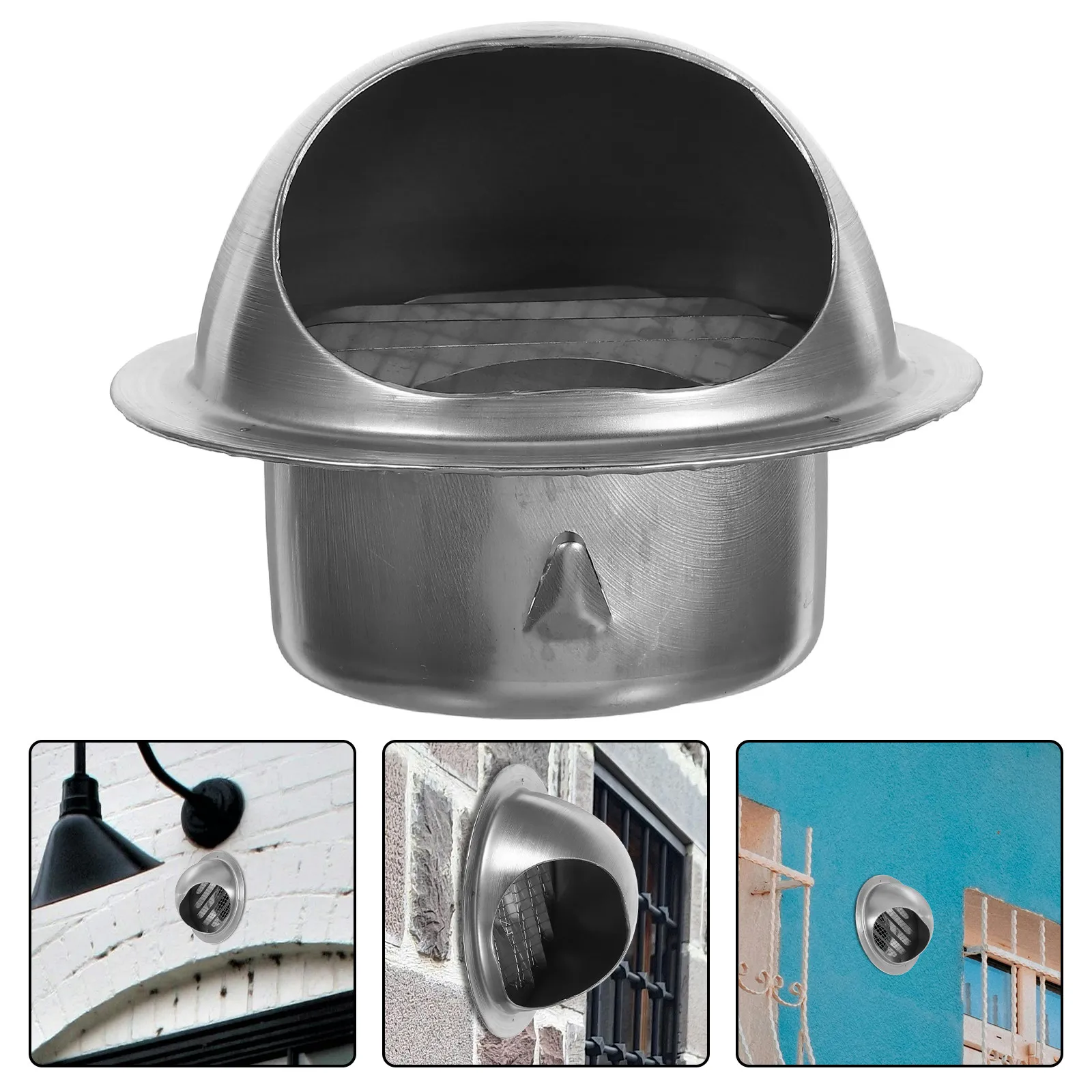 

Stainless Steel Dryer Vent Cap Round Wall Mount Exhaust Vent Cover For Home Outdoor Air Ventilation Durable Metal Range