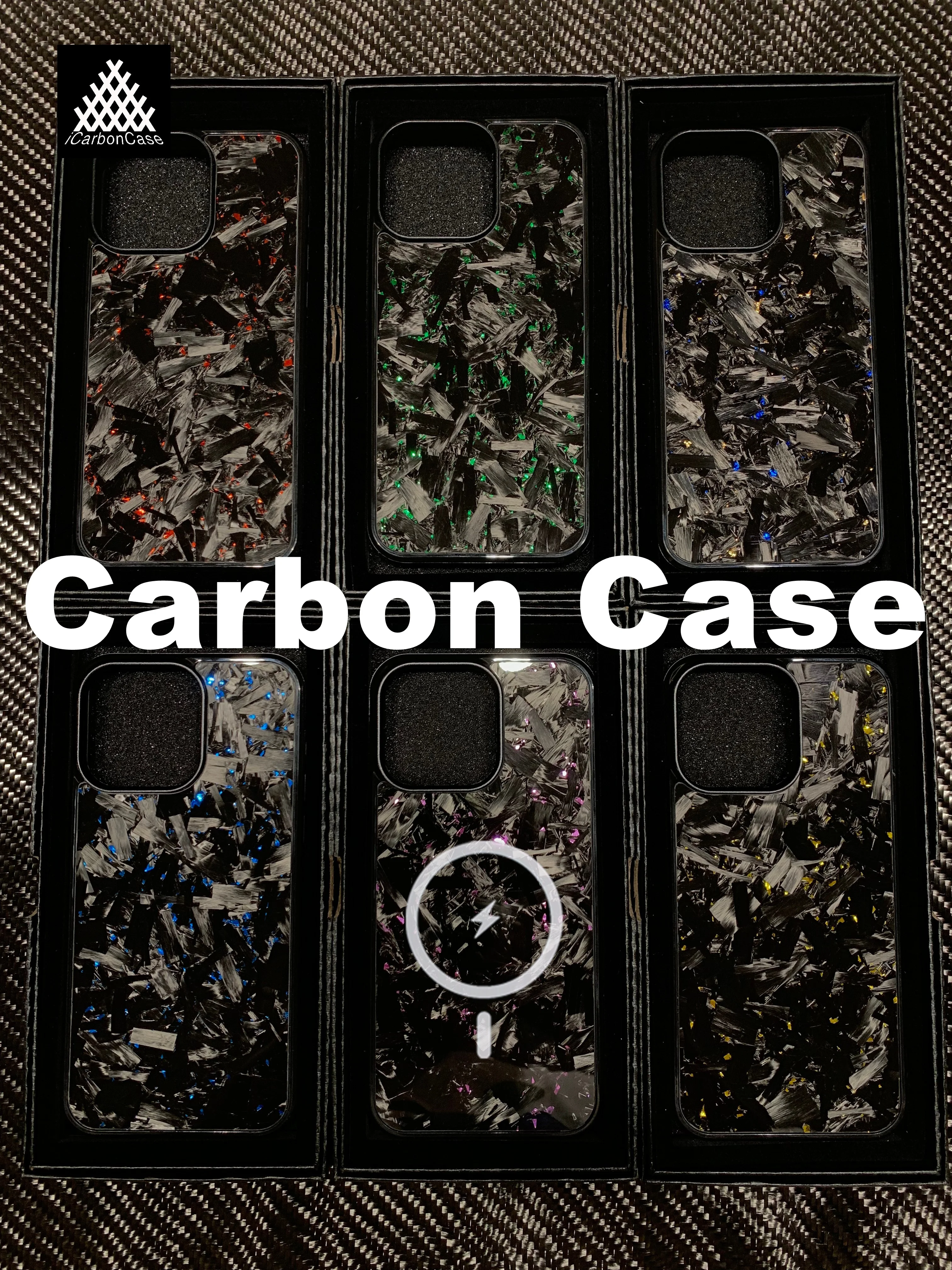 Magnetic Big Real Forged Carbon Case for iPhone 17 17Air 16 