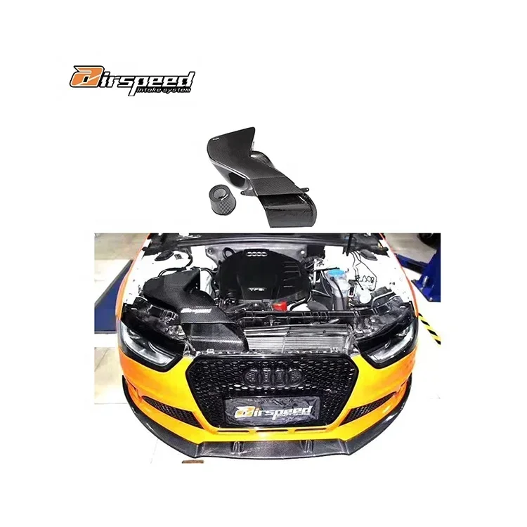 

Airspeed Brand Factory Direct 100% Dry Carbon Fiber Cold Air Intake System For A4,A5 B8,B8.5 1.8T,2.0T