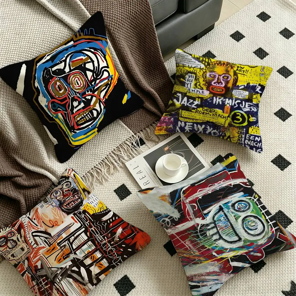 Artist J-Jean M-Michel B-Basquia Lucky Dragon pillow cover sofa cushion cover home room decoration children gift