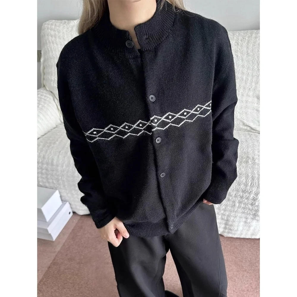 

Cleanfit American Retro Knitted Cardigan Sweater Men's Sle Autumn High-End Lazy Soft Cozy Knitted Outerwear