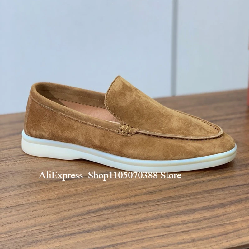 large size 35-51 highquality all Genuine leather walking men's loafers sheepskin Casual comfortable Sheep suede men's shoes