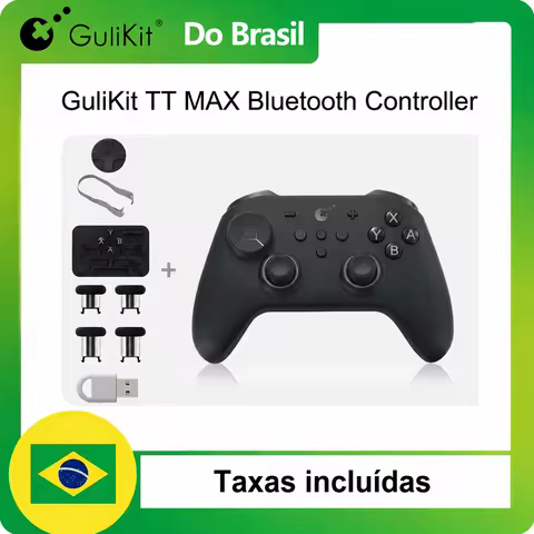 Controle Sem Fio GuliKit TT Max para Nintendo Switch 1/2 com Joysticks TMR Ajustáveis para Windows Android iOS