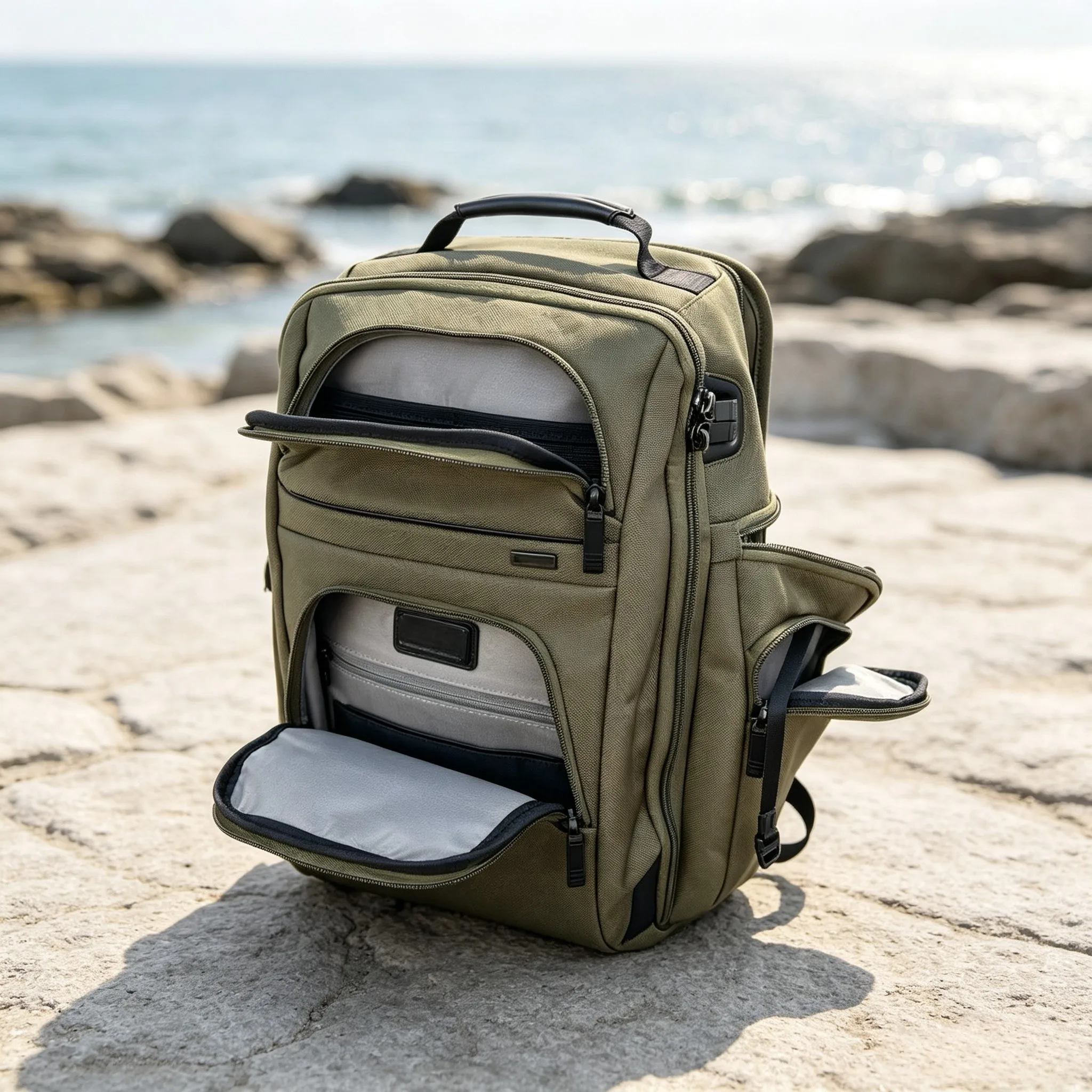 Men Minimal Fashion Ballistic Nylon Backpack 2026 New Version Spacious Travel Laptop Bag view 4