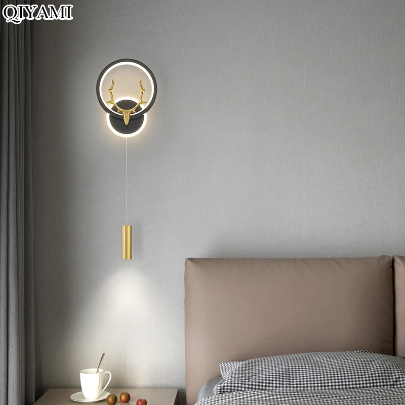 

Modern Minimalist LED Wall Lamp Decorationg Lighting Fixture Hall Creative Sconce For Study Room Bedside Kitchen Indoor Lighting