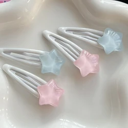 Sweet Girly Mini Star Hairpin Harajuku Star Y2K-style Star Clear for Bangs  for Women Girls Lolita