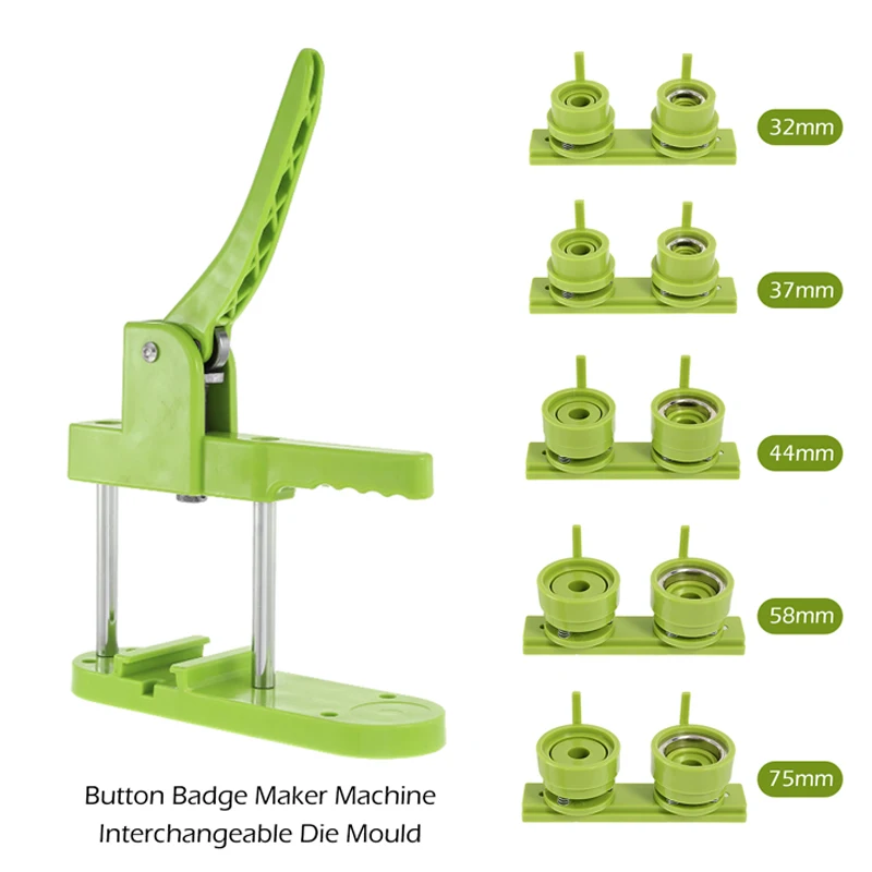 

25/32/37/44/58/75 мм DIY комбинированная машина для изготовления пуговиц для значков, раздвижной стиль, кнопка для значка, машина для замены хоста, форма для значка