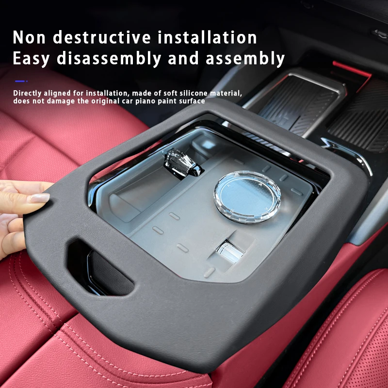 لسيارات BMW 5 Series i5 G60 2024 + سيارة التحكم المركزي والعتاد التحول غطاء لوحة أزرار المضادة للخدش حماية الوسادة الداخلية اكسسوارات