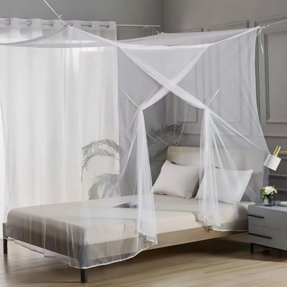 Decorative Four Corner Mosquito Net Encryption Mesh Outdoor Camping Bed Netting Thickened Insect Prevention Net Home Use