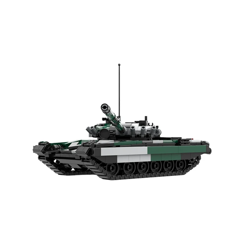 MOC Military T-72 Main Battle Tank Armored Crawler Vehicle Army DIY Construction Building Blocks Bricks Toy Model Gift