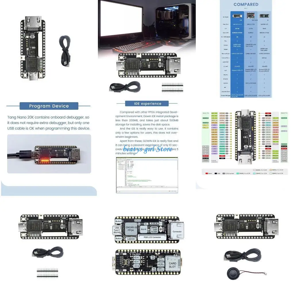 

C7AB Sipeed 20K FPGA Development Board with Speaker Solder Pin Optional