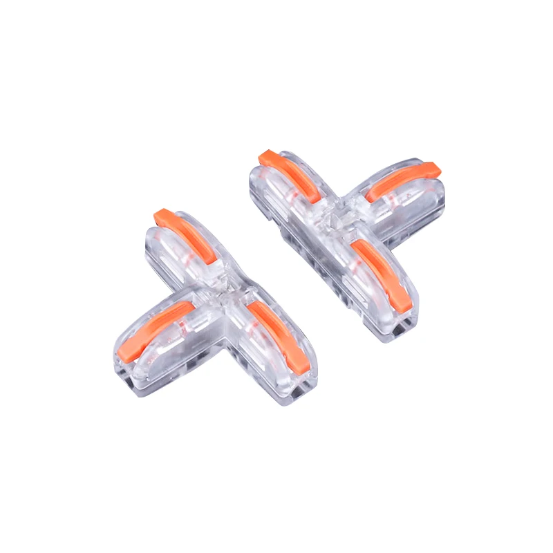 Mini Fast Wire Connector T type 3Pin Spliceable Hard Wire Direct Insertion Multi Input And Multi Output Fast Wiring Terminal