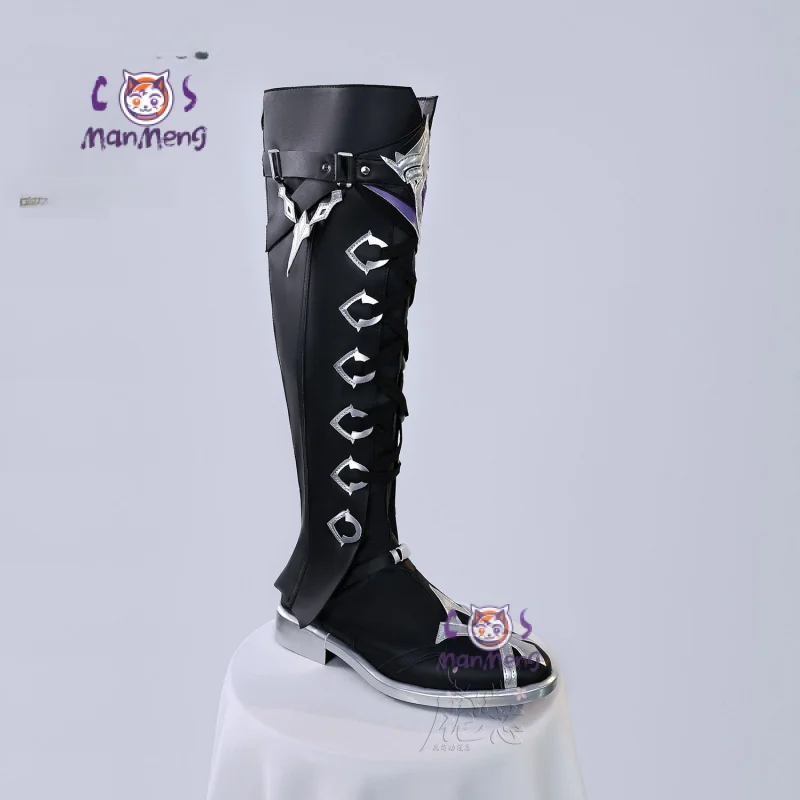 Kyryll Chudomirovich Flins Cosplay Genshin Impact Shoes Halloween Party New Fashionable Leather Long boots Men Women High Heels