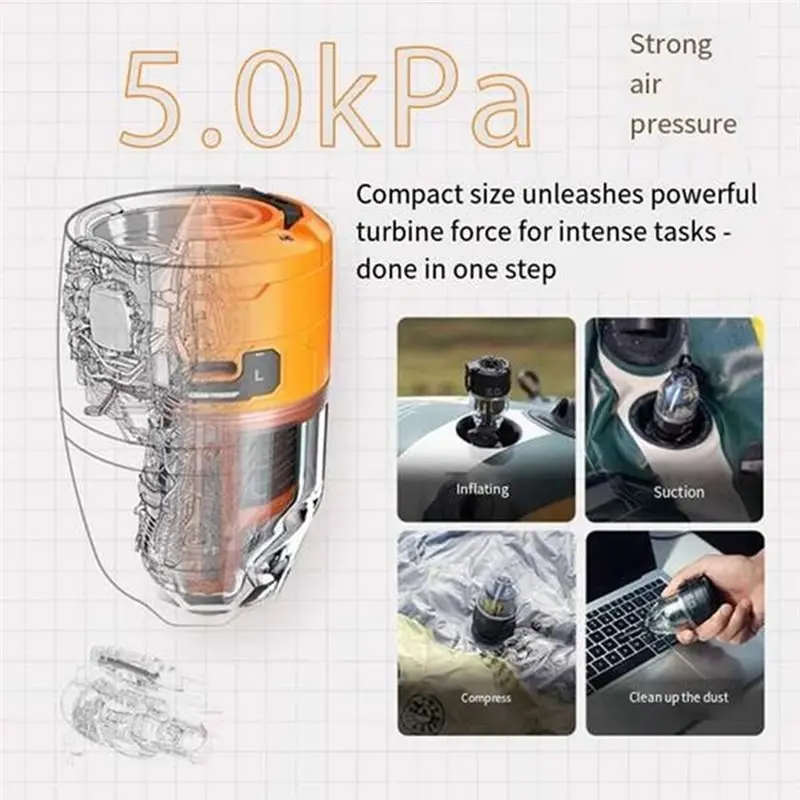 M12K-Electric For Air Pump Rechargeable Portable Camping Pump For Air Bed, Sleeping Pads, Vacuum Bag, For Outdoor Inflation view 2