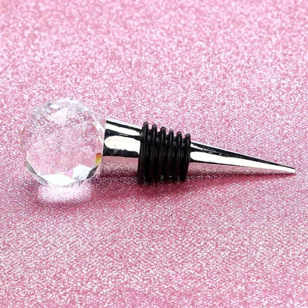 1PC Diamond Crystal Stainless Steel Champagne Stopper Sparkling Wine Bottle Plug Sea