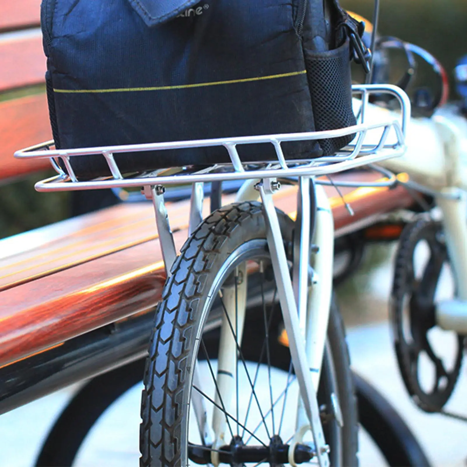 Cesta Delantera para Bicicleta de Liberación Rápida, Cesta de Carga Metálica de Gran Capacidad para Ciclismo de Carretera y Montaña, Compras, Uso Diario y Actividades al Aire Libre