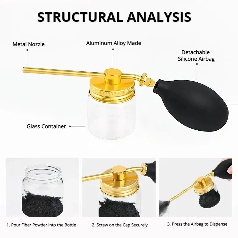 Barber Refillable Talc Fiber Powder Blower Puffer Hairdressers Talcum Hair Salon Powder Spray Bottle Barbershop