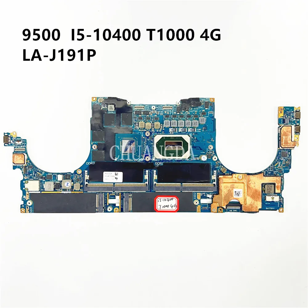 007N9K 0Y6K79  Mainboard LA-J191P For DELL 9500 Laptop Motherboard With  T1000 4G  I5-10400H  i7-10850H 100%Full Tested