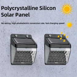 Outdoor Mini Solar LED Wall Lamp With Light Sensor Household Waterproof Balcony Patio Garden Decoration Solar Lighting Lamp