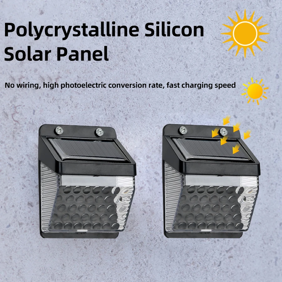 Outdoor Mini Solar LED Wall Lamp With Light Sensor Household Waterproof Balcony Patio Garden Decoration Solar Lighting Lamp