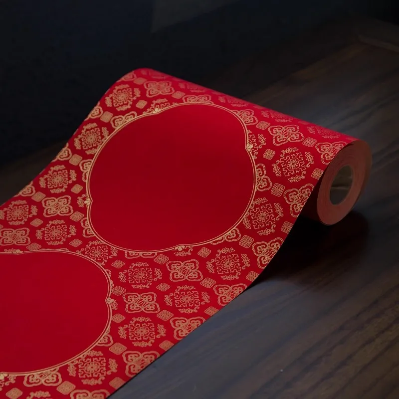 

Китайская красная куплетная бумага Уаньниан Хун, устойчивая к воску, — пустые свитки бумаги Сюань для каллиграфии и весеннего фестиваля