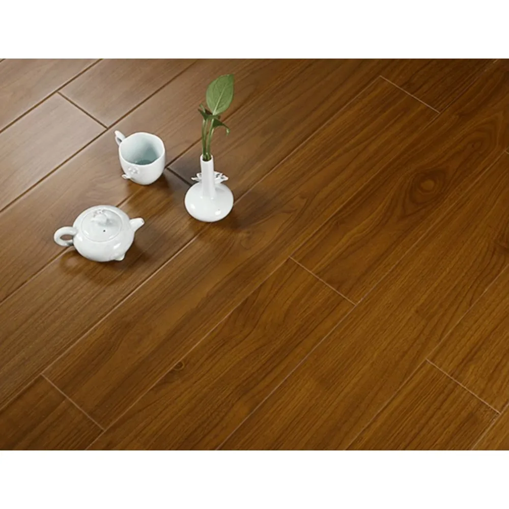 Lantai laminasi dapur HDF antik kuning 8mm modern yang tahan lama dan dapat disesuaikan