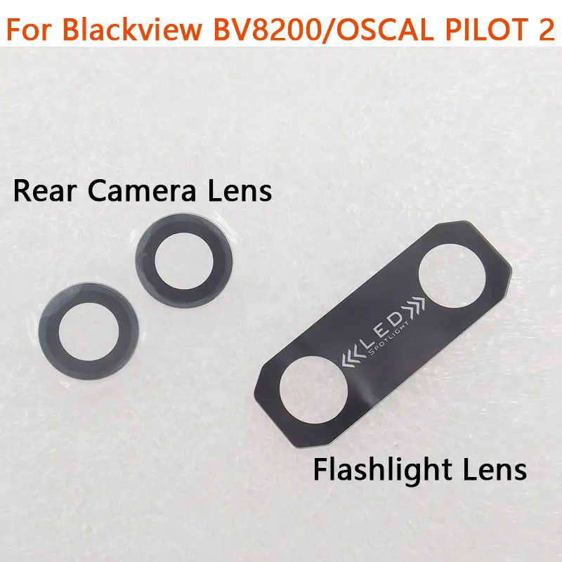 New Original Blackview BV8200 OSCAL PILOT 2  Rear Camera Lens Back Camera Lens Flashlight Lens For Blackview BV8200 Smart Phone