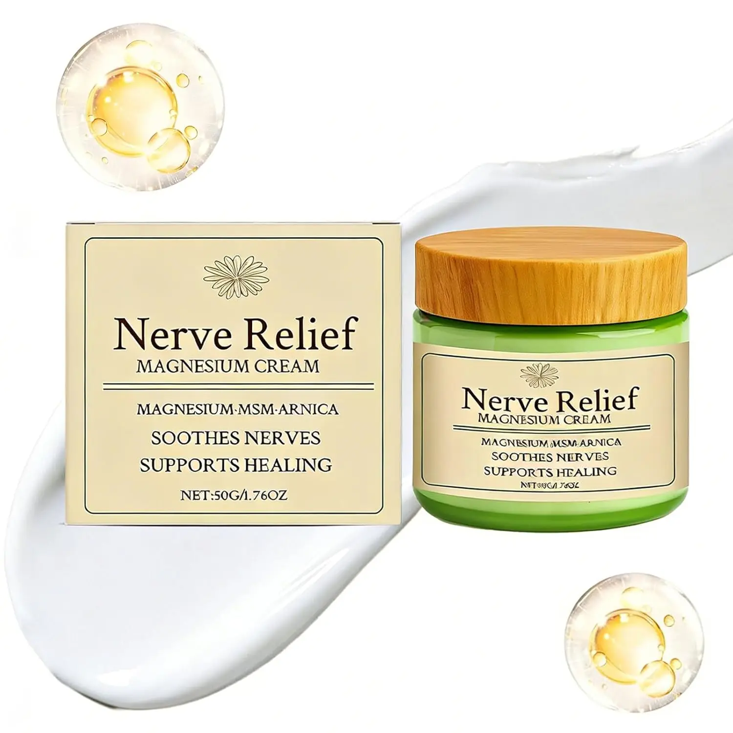 

Msm & Arnica Total Relief Cream Nerve Relief Cream for Muscle Relaxation Deep Hydrationno Irritation No Residue Skin Care