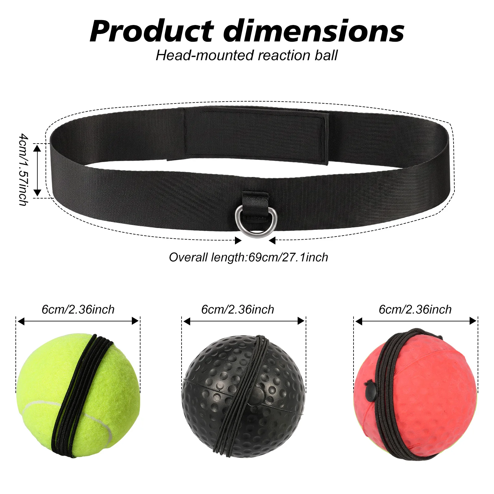 3-Level Boxing Reflex Speed Punch Ball Adjustable Headband Boxing Training Ball Portable Boxing Rebound Ball for MMA Sanda Boxer