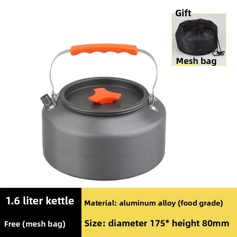 

Lightweight Aluminum Alloy Camping Kettle - Outdoor Travel Hiking Picnic Cooking Utensils