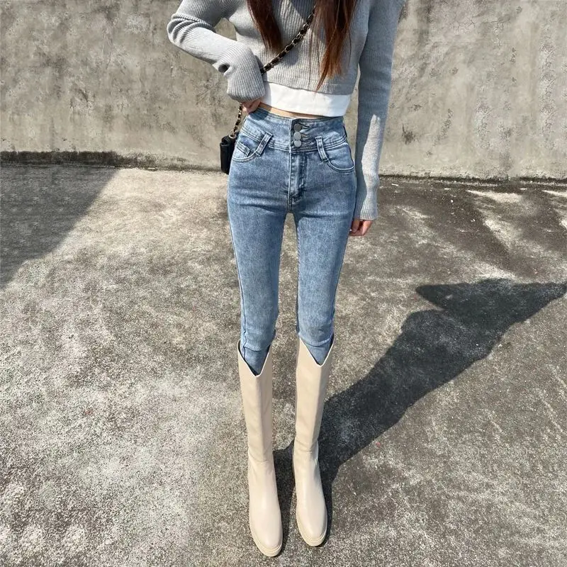 

Light Wash Wide Leg Jeans Women's Summer Thin Loose High Waist Slimming Versatile plus Size Straight Floor-Length Pants