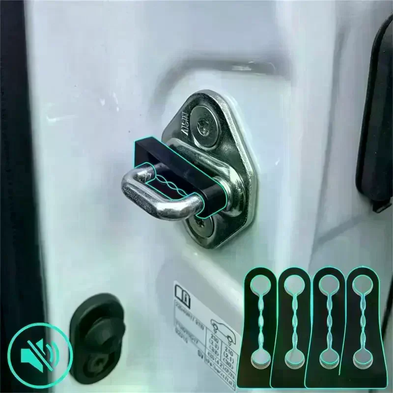 4Pcs Universal Car Door Lock Damper Buffer For Deadener Seal Shock-Absorbing 2004 2020 2023 2024