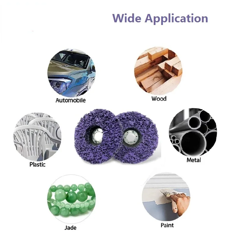 100/115/125mm Poly Strip Disc Abrasive Wheel Paint Rust Clean Remover Grinding Wheels for Motorcycles Durable Angle Grinder Car