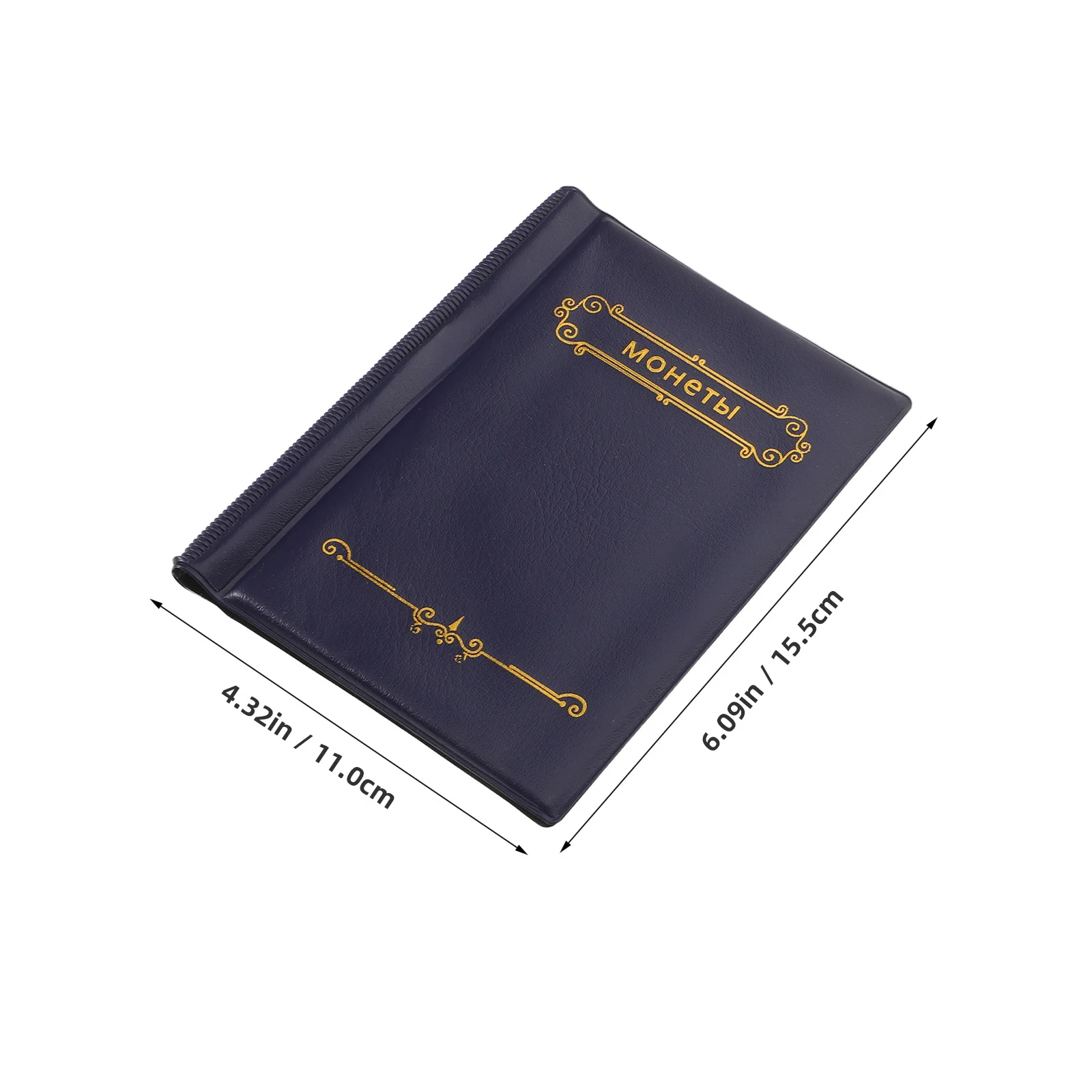 Álbum de armazenamento de moedas, 2 peças, 120 bolsos, livro, caixa de pvc pu para moedas de cobre, organizador de coleção, suporte de exibição, presente