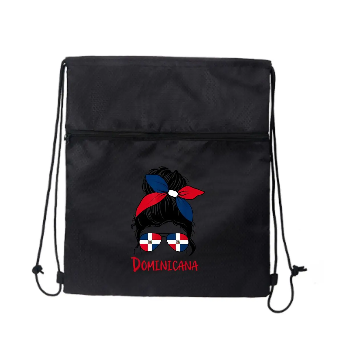 

Флаг Домикана Прайд - Очаровательные солнцезащитные очки Рюкзак на шнурке Объемный рюкзак на шнурке Сумки на шнурке Сумка Cinch